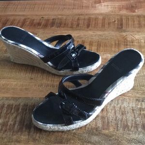BURBERRY Espadrille Wedge Slides